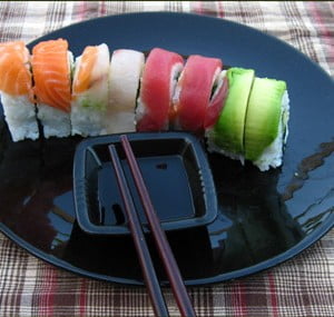 Rainbow sushi recipe