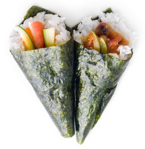 Temaki (cone) sushi